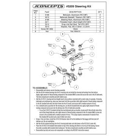 JConcepts RC10B7 | RC10B7D steering kit, black / JCO5209-2