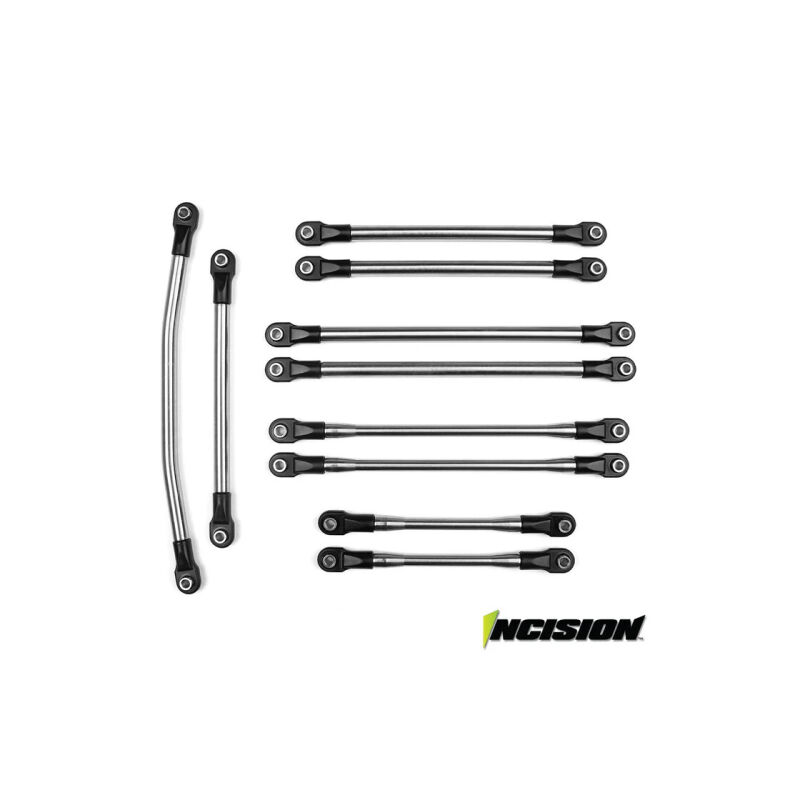 Incision SCX10-II 12.3" 1/4 Stainless Steel 10pc Link Kit / IRC00070