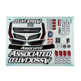 Team Associated RC10TC8 Decal Sheet / AE32081