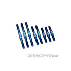JConcepts - RC10 Classic Fin titanium turnbuckle set - burnt blue, 7pc (Fits original RC10, RC10 Classic, RC10CC, RC10 40th, RC10 Jay Halsey edition, RC10 green edition / JCO2228-1