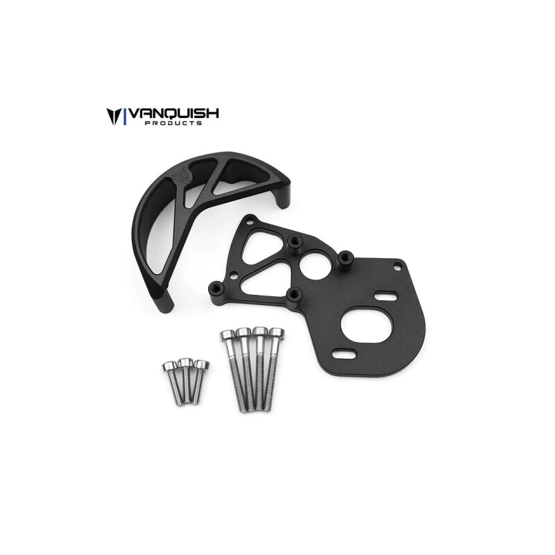 Vanquish VS4-10 Motor Mount / Gear Guard - Black / VPS02210