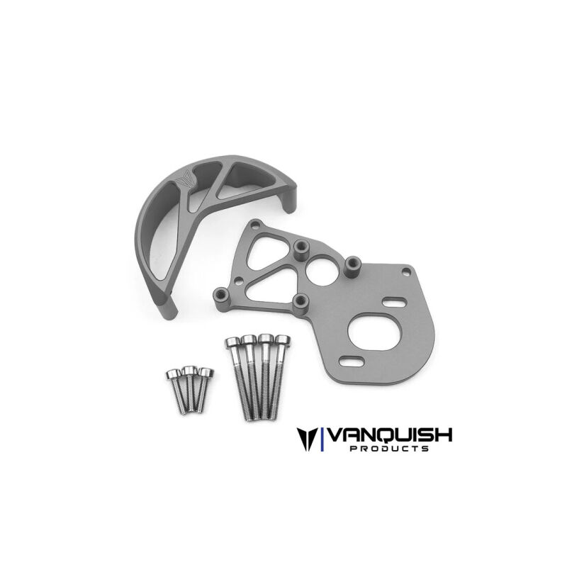 Vanquish VS4-10 Motor Mount / Gear Guard - Grey / VPS02212
