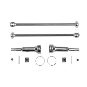 Team Associated RC10GT Rear CVA Set, 84mm, Chrome / AE7543