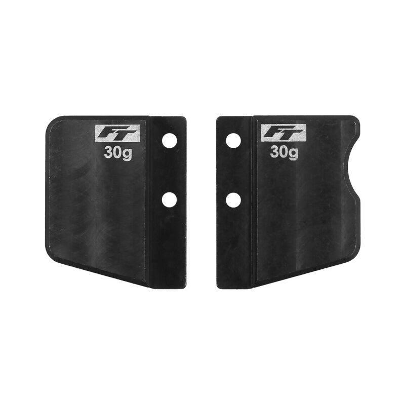 Team Associated RC10TC8 FT Steel Front And Rear Short Battery Weight Set, 60g / AE32091