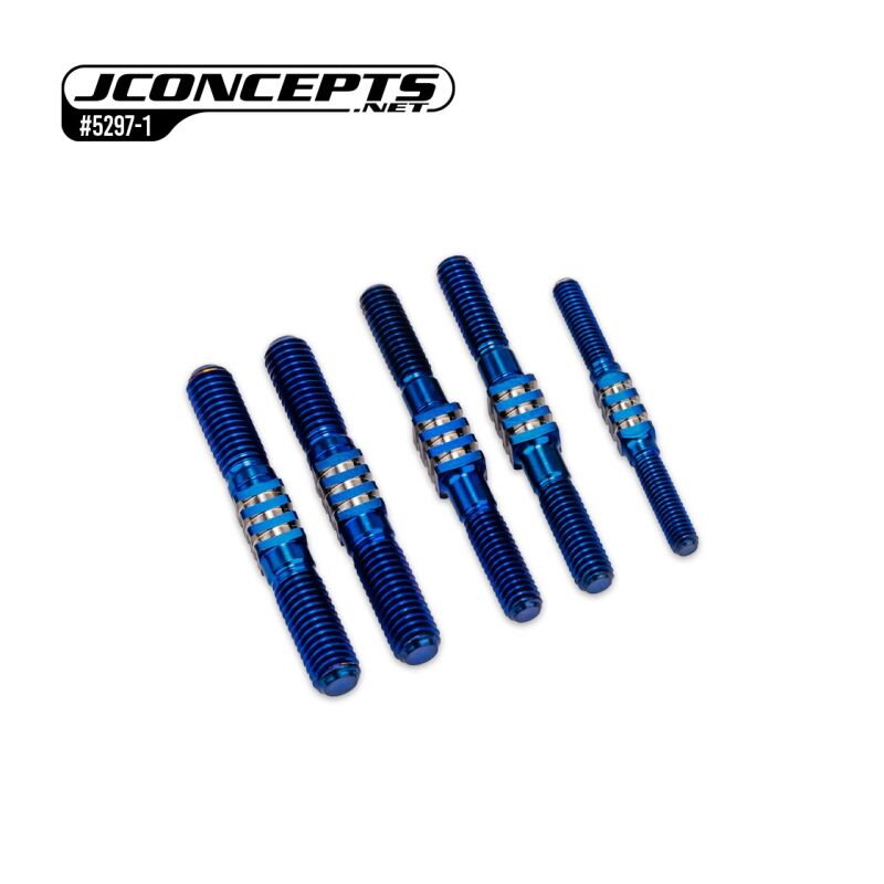 JConcepts - Sworkz S35-4 Evo Fin Titanium turnbuckle set, burnt blue - 5pc / JCO5297-1