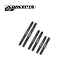 JConcepts - RC10 4wd Fin Titanium turnbuckle set, 6pc - Stealth Black / JCO5292-2