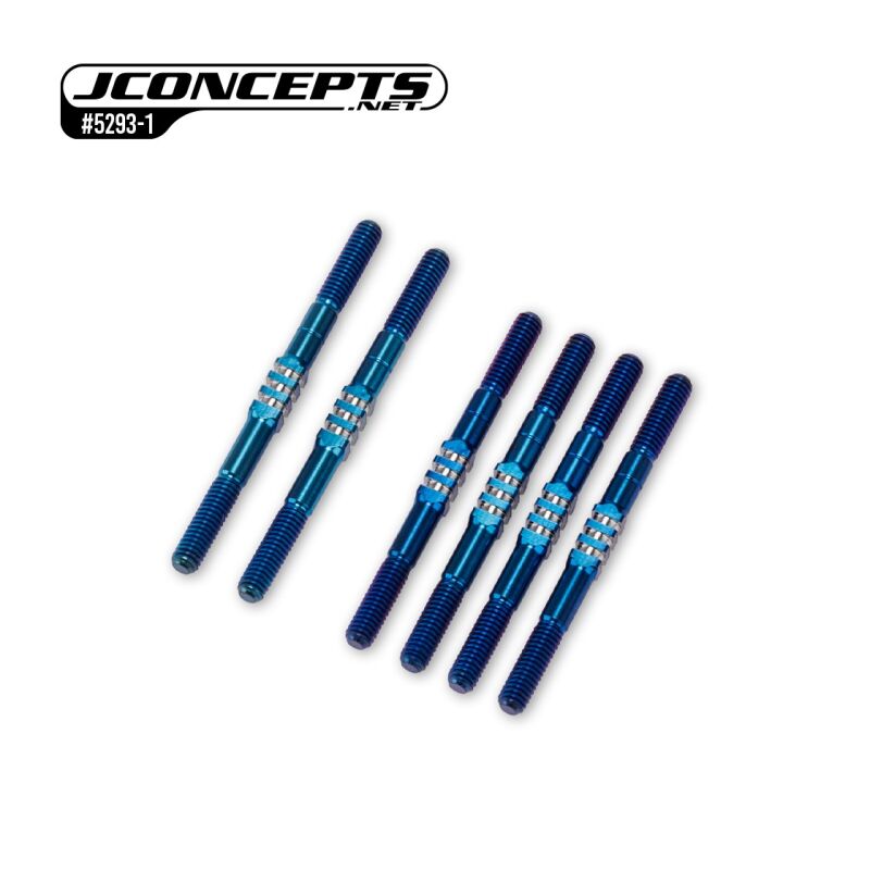 JConcepts - B84 Fin Titanium turnbuckle set, 6pc. - Burnt Blue / JCO5293-1