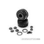 JConcepts Renegades - blue compound (pre-mounted on #3455G Mini Tribute wheel for Losi Mini LMT) / JCO4123-41914