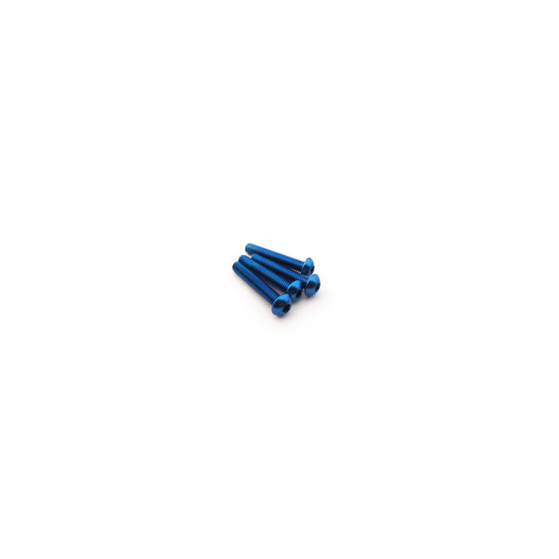 Hiro Seiko Alloy Hex Socket Button Head Screw M3x20 (4pcs | AE-Blue) / HS-48988