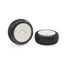Matrix Stardust Clay Soft 1:8 Buggy Tires Pre-glued (White Wheels | 2pcs) / MX-STACS-GL