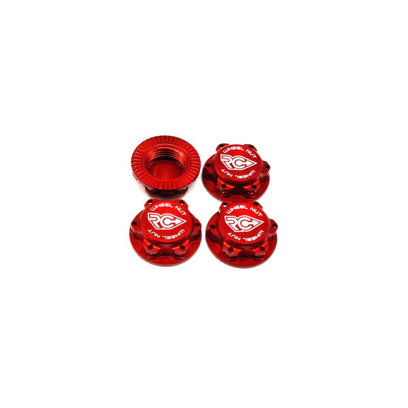 RC-Project 17mm Serrated Wheel Nut (Red | 4pcs) / RCPJ-A033-R