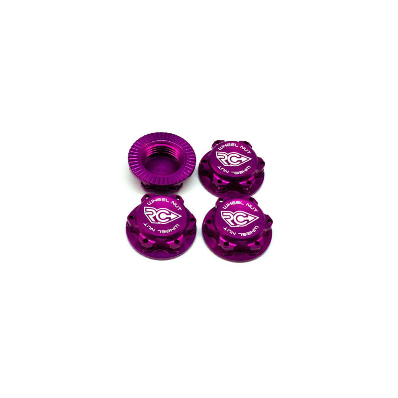 RC-Project 17mm Serrated Wheel Nut (Purple | 4pcs) / RCPJ-A033-P