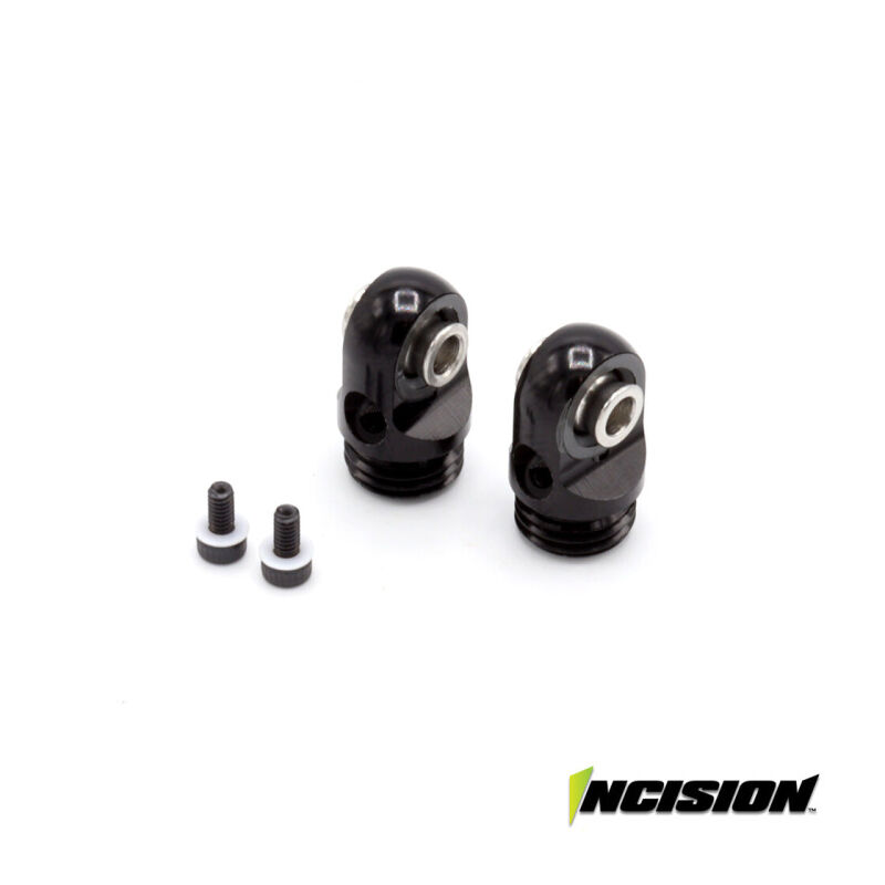 Incision 2S8E Machined Shock Cap Black / IRC00514