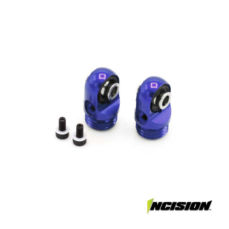Incision 2S8E Machined Shock Cap Blue / IRC00516