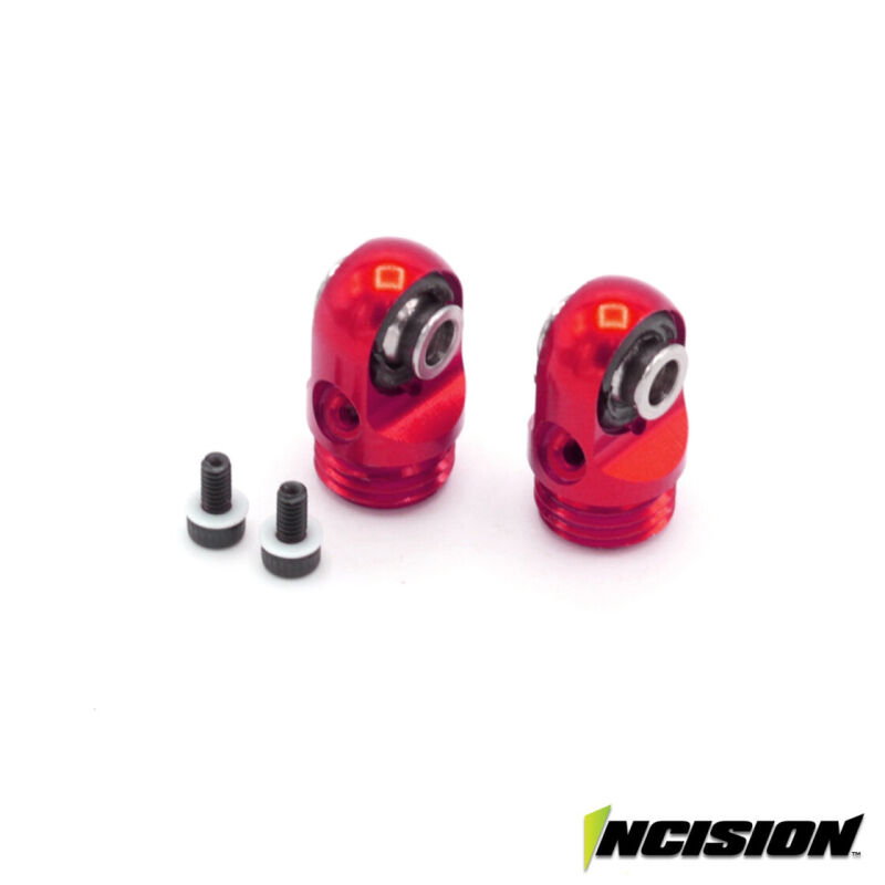 Incision 2S8E Machined Shock Cap Red / IRC00524