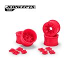 JConcepts Pioneer - RC10 2.2" rear wheel w/ 1/4" & 3/16" axle adaptor, retro pink - 4pc / JCO3464P