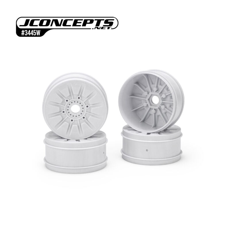 JConcepts Pioneer 1:8th buggy wheel, 83mm - white, 4pc / JCO3445W