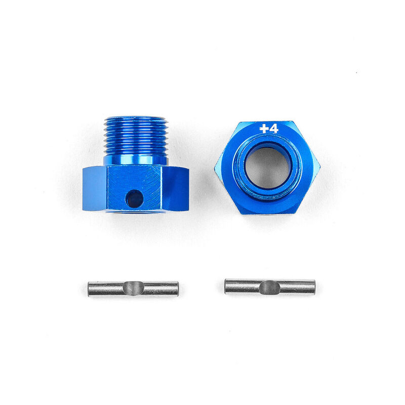 Team Associated RC8T4 FT WHEEL HEXES, +4mm / AE81628