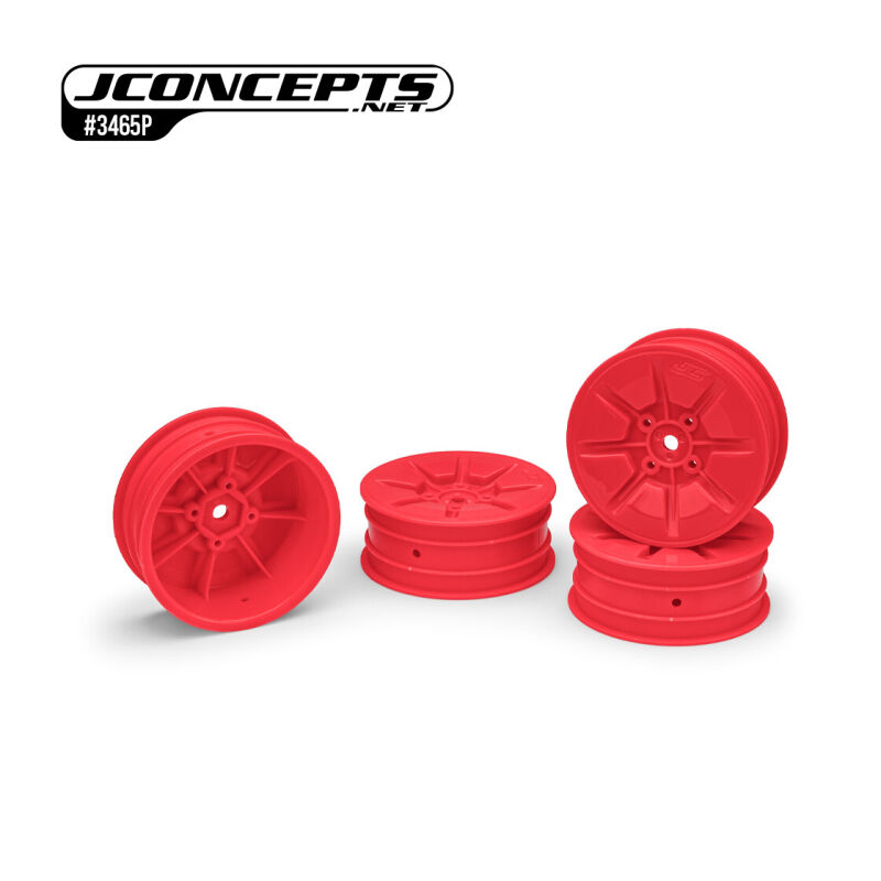 JConcepts Pioneer RC10B7 2.2" 2wd buggy front wheel (retro pink) - 4pc (Industry standard fit) / JCO3465P