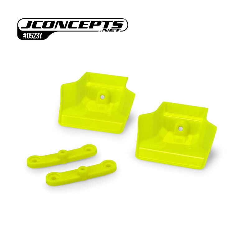 JConcepts XRAY XB8 | XB8e 2024 | 2025 injection molded front wing w/ adaptor, yellow - 2pc / JCO0523Y