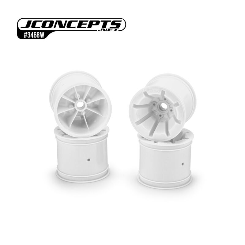 JConcepts Pioneer - RC10T 2.2" wide front wheel, white - 4pc / JCO3468W