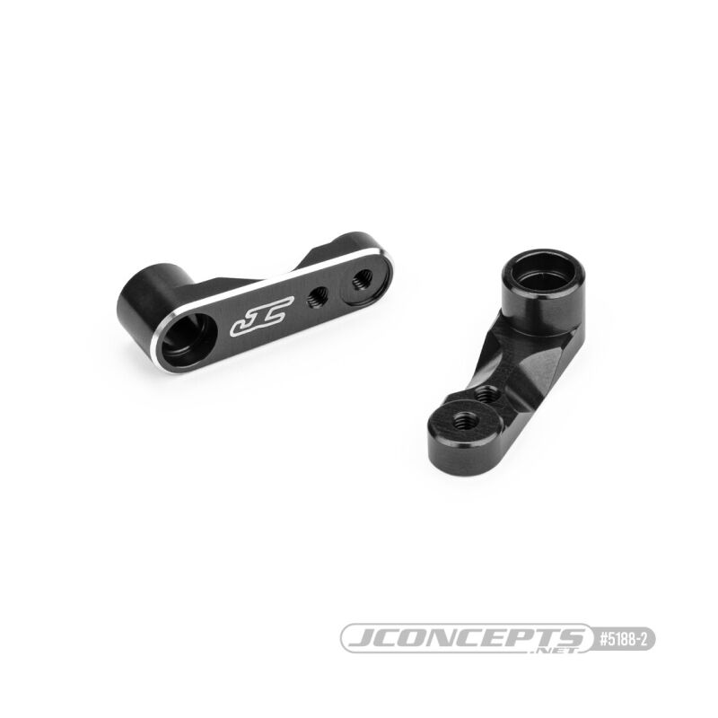 JConcepts RC10B7 aluminum steering bell cranks (Fits - JC assembly #5209) - black / JCO5188-2