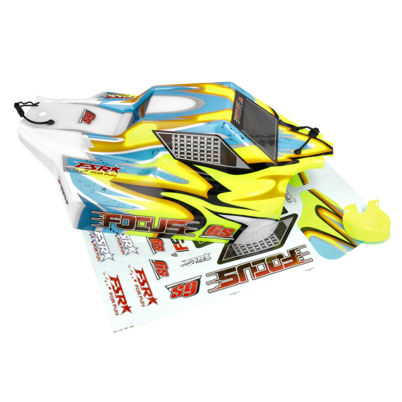 FS Racing Karosserie + Aufkleber (gelb, für Focus) / FSR336181