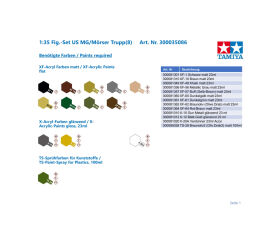 TAMIYA 1:35 Fig.-Set US MG/Mörser Trupp(8) / 300035086