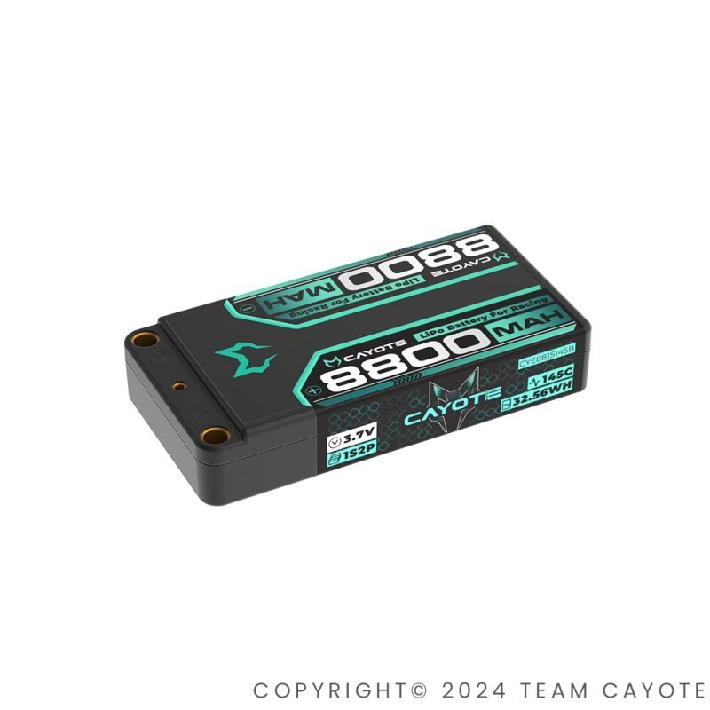 CAYOTE Racing Lipo Battery, 145C, 8800mAh, 1S2P, 3.7V, 32.56Wh / CYE881S145B