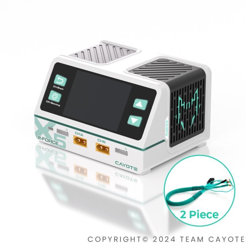 CAYOTE 2-Force X5 Charger (EU Version) - Includes 2pcs XT90 Cables / CYEG1021