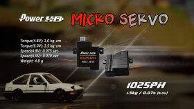 POWER HD Servo HD1025PH (1.5kg/0.07s) for micro RC / HD-1025PH