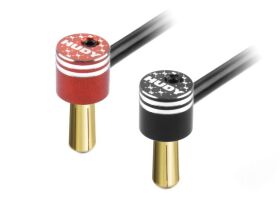 HUDY ALU BULLET PLUG BLACK & RED WITH 5MM GOLDEN...