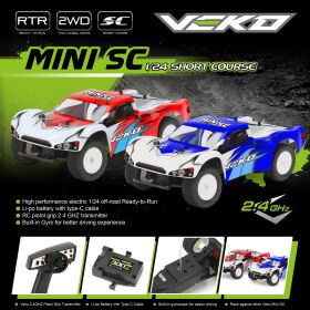 SPARKO Veko Mini SC Blau 1:24 Short Course RTR mit Gyro /...