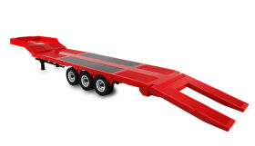 AMEWI / Tieflader-Sattelauflieger Dreiachser für Scania 1:18 rot / 22742