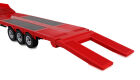 AMEWI / Tieflader-Sattelauflieger Dreiachser für Scania 1:18 rot / 22742