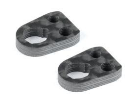 XRAY X4 CARBON PLATE SUSPENSION ARM UPSTOP (2) / XRA302103