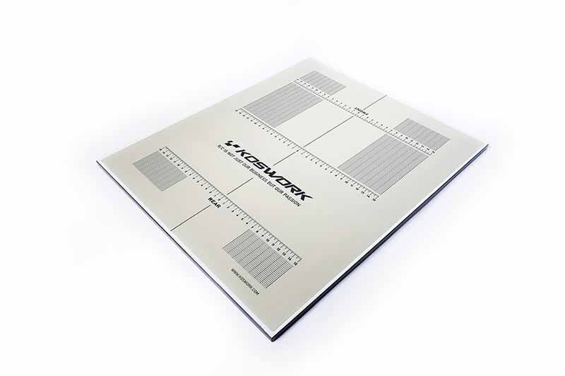 KOSWORK Pit Setup Board 1:10 Buggy/On-Road Koswork (400x480x10mm) Extra Light / KOS18005SET