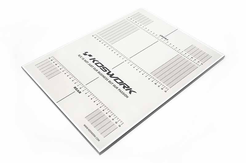 KOSWORK Pit Setup Board 1:10 Touring Koswork (300x400x10mm) Extra Light / KOS18007SET