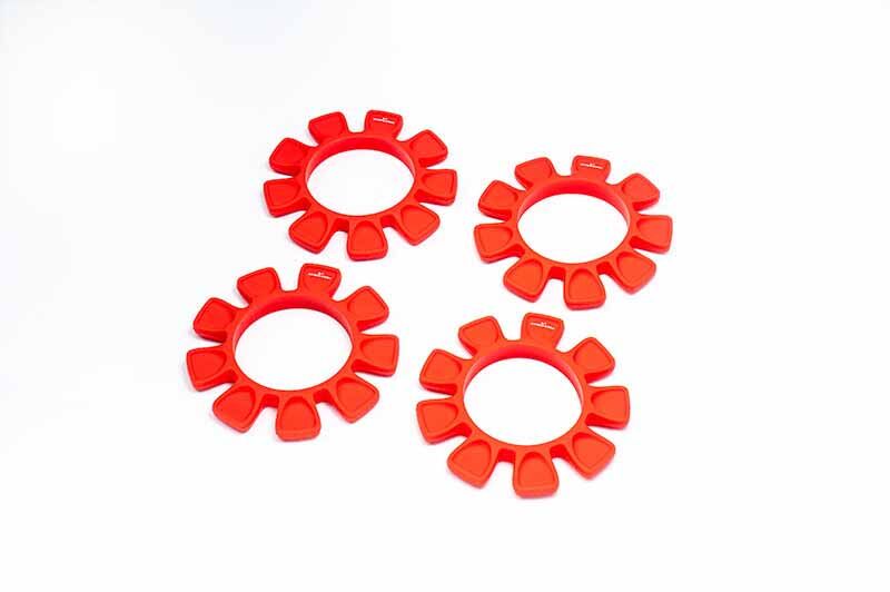 KOSWORK Gummibänder Koswork UFO zum Kleben von Reifen 1:8 Buggy (4) Rot / KOS14605R