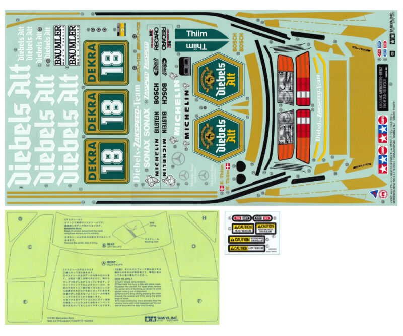 TAMIYA Aufkleber M-B 190E EVOII Diebels-Alt / 319495893