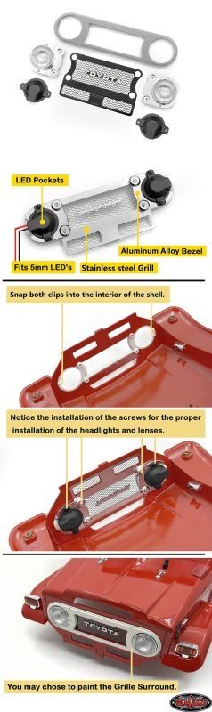 RC4WD Detailed 40 Grille for Cruiser Body (Unfinished) / RC4VVVC1494