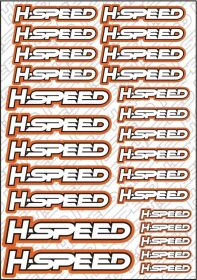 H-SPEED Aufkleber Bogen ORANGE / HSP0006