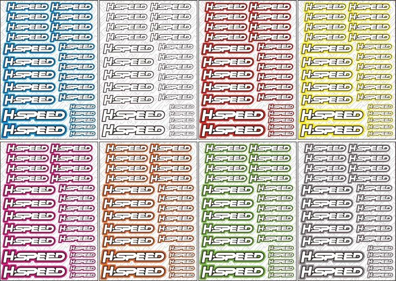 H-SPEED Aufkleber Bogen 8 Farben / HSP0009