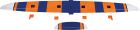 Robbe Modellsport Amplitude ARF 1,8m Voll-Carbon Neon Orange/Blau, Sichtcarbon / 2717