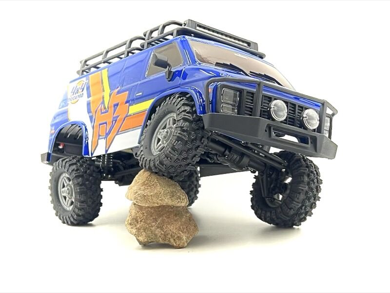 Hobby Plus RC CR18P EVO-V2 "Rock Van" 1:18 4WD Rock Crawler RTR, blau / HBP1810503-BL