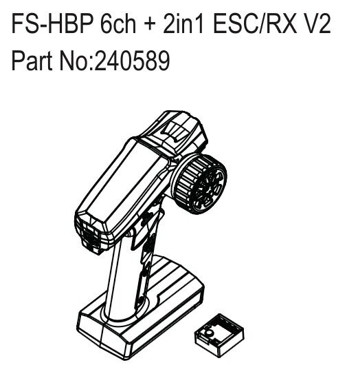Hobby Plus Fs-hbp 6ch + 2in1 RX V2 Regler / HBP240589