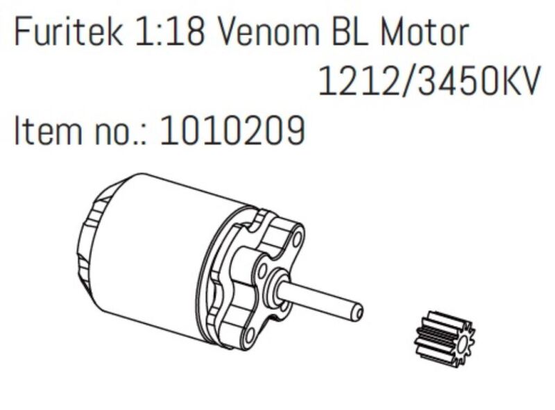 Hobby Plus Furitek 1:18 Venom BL Motor 1212/3450 kV