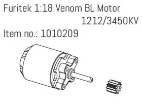 Hobby Plus Furitek 1:18 Venom BL Motor 1212/3450 kV