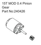 Hobby Plus RC Furitek Venom Motor 3450KV/15T Pinion / HBP240426