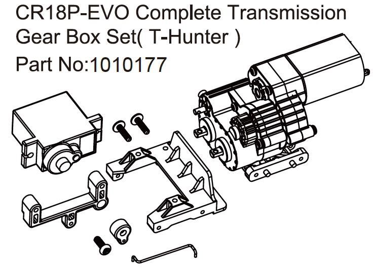 Hobby Plus T-Hunter - EVO 1:18 Getriebegehäuse